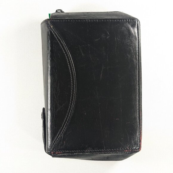 Christian Prayer book in black leather cover, vintage leather bible sleeve - Picture 8 of 13